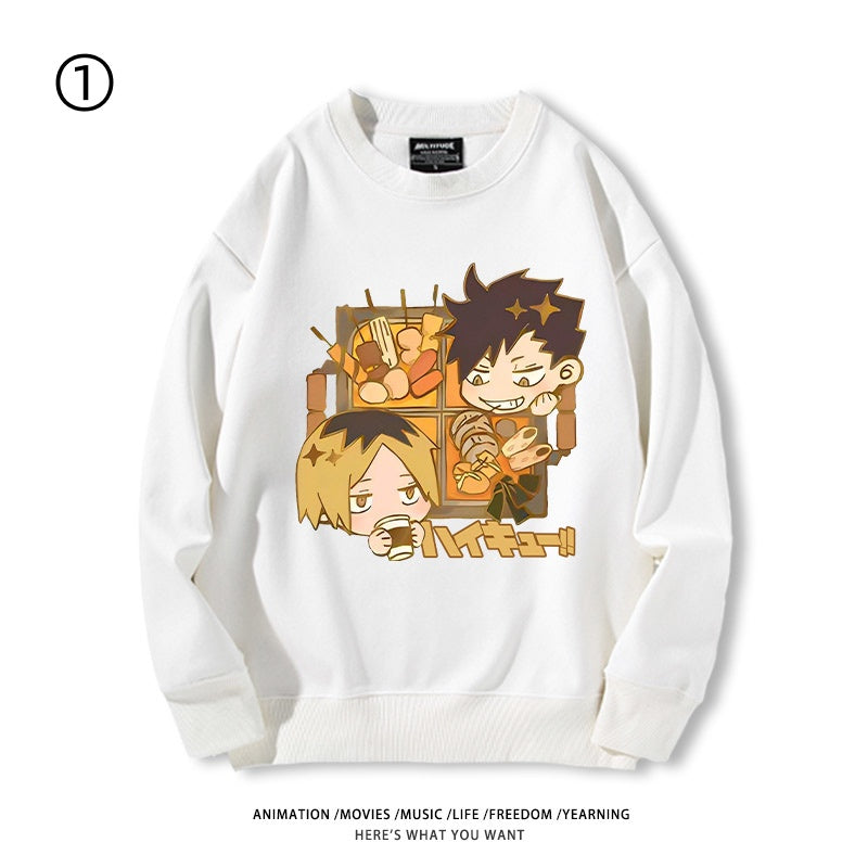 【裹起毛】組み合わせやすい ラウンドネックスウェット-A1979