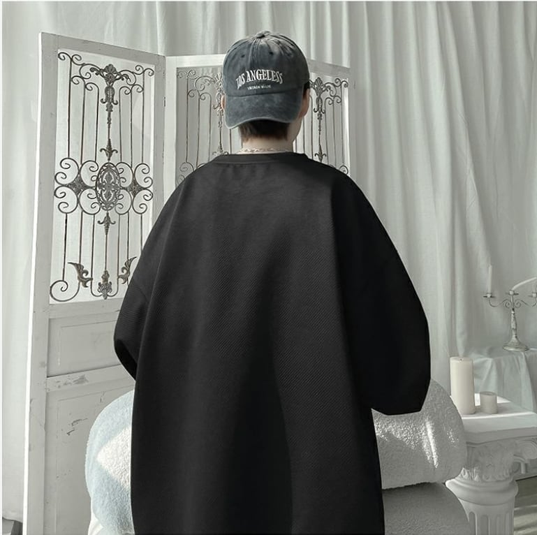 【人気急上昇中】ゆったりトップス 切り替え レイヤード風 スウェット全2色ins-8081