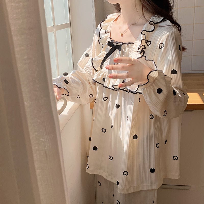 超人気 大人可愛い ファッション キュート 上質 フレアスリーブ パジャマins-4927