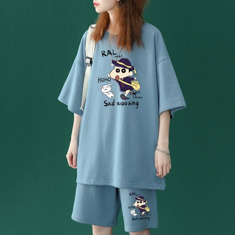 絶対欲しい シンプル 男女兼用 半袖Tシャツⅹパンツセットins-8137