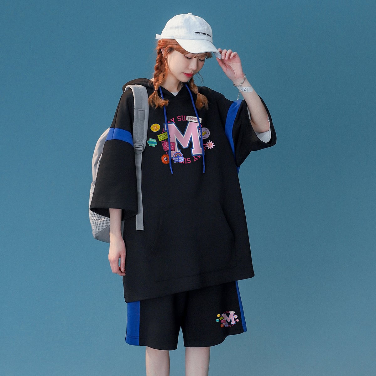 早い者勝ち 絶対流行 カジュアル 半袖Tシャツⅹパンツセットins-6534