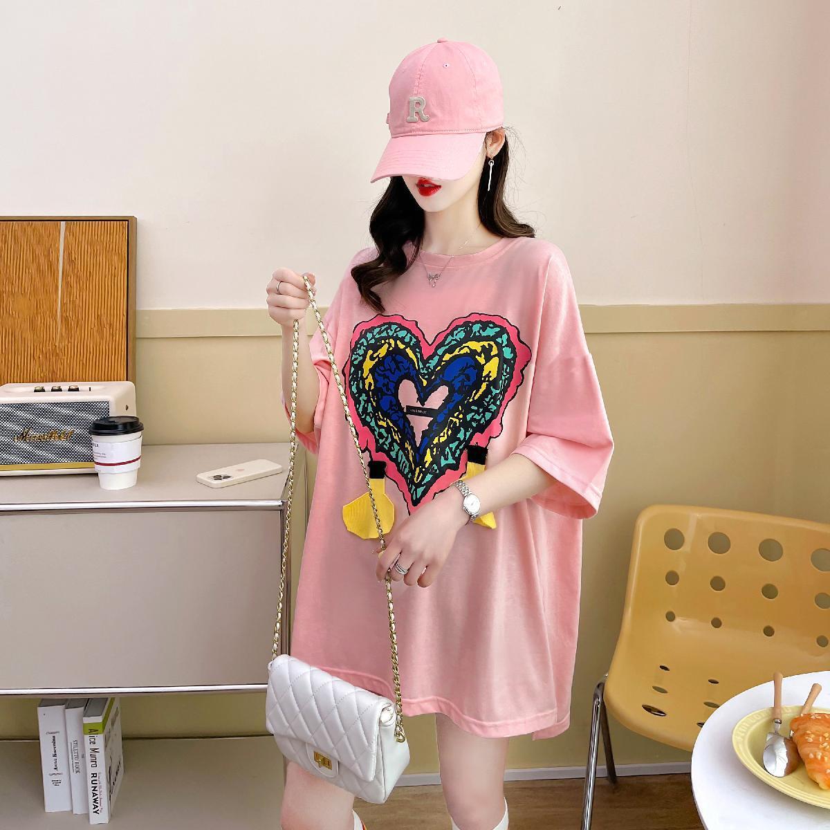 おすすめ カジュアル シンプル ゆったり 半袖Tシャツins-8136