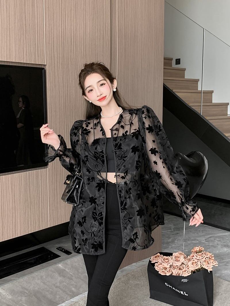 超人気  ファッション エレガント 個性派 ブラウスins-6502