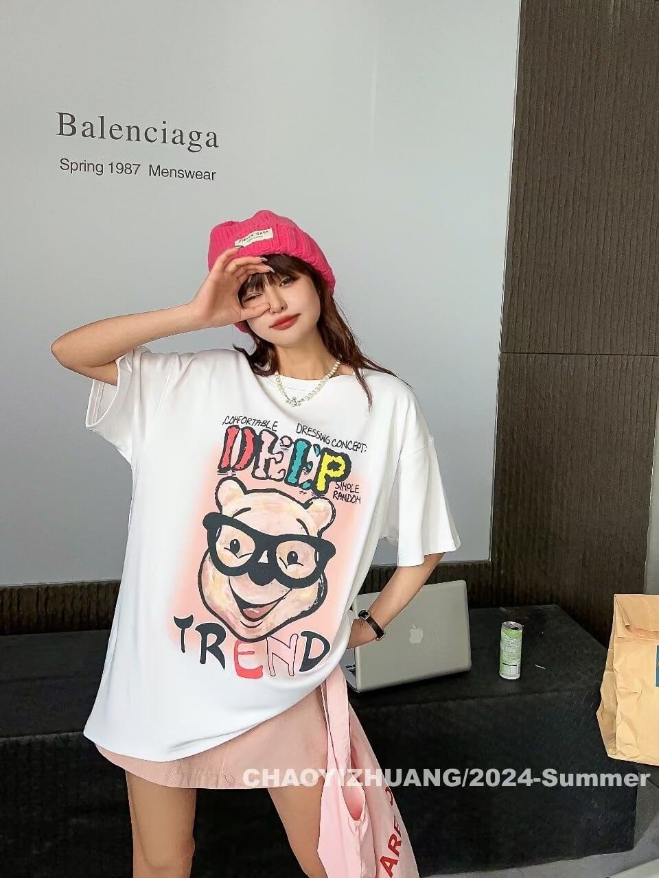 豊富な品揃え ファッション カジュアル プリント 半袖Tシャツins-4915