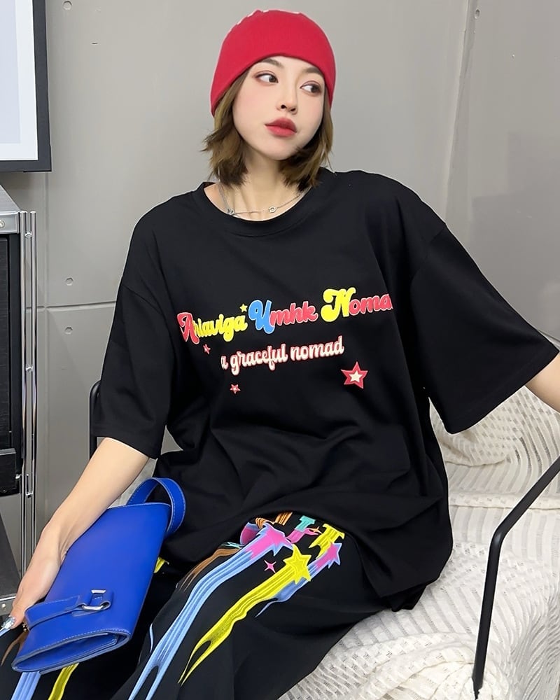 大好評 ファッション 個性派 半袖Tシャツins-8072