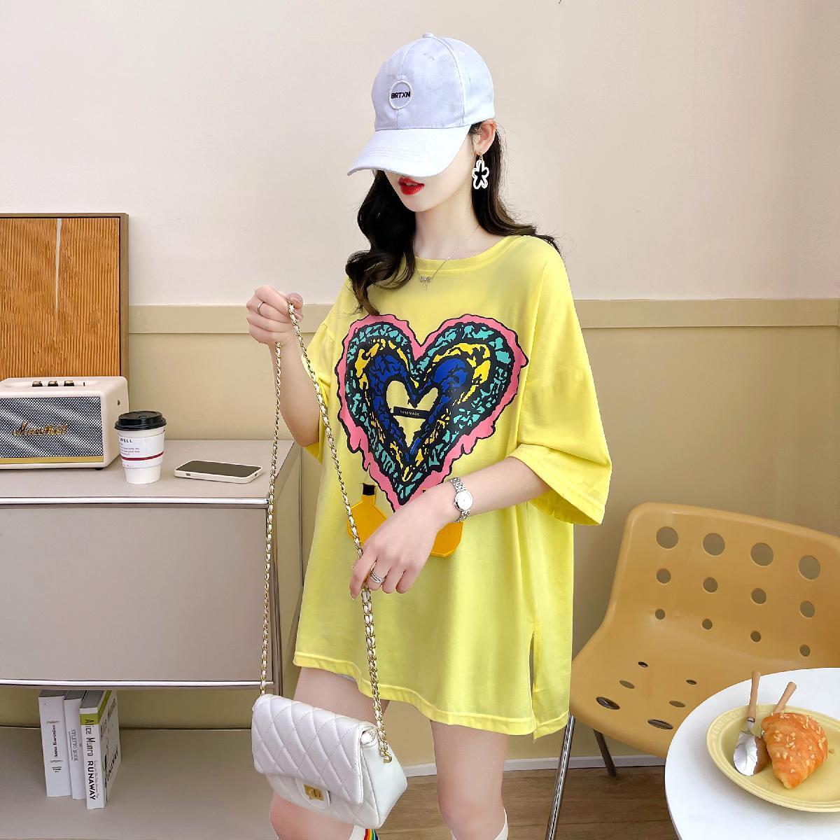 おすすめ カジュアル シンプル ゆったり 半袖Tシャツins-8136