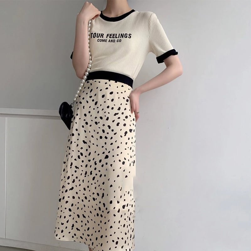 ゆったり感アップ ファッション アルファベット Tシャツ カットソーins-3077