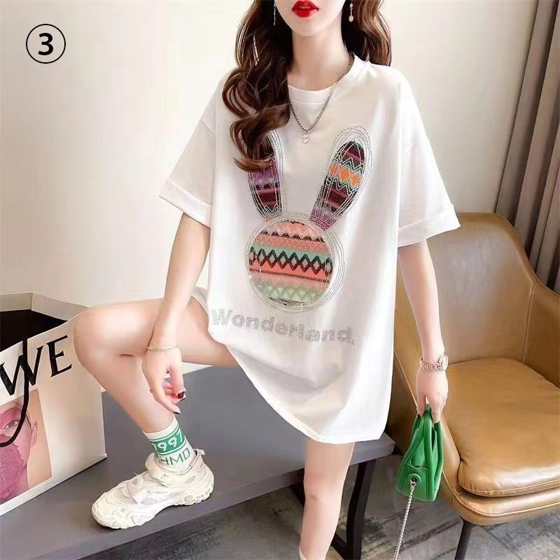 話題沸騰中 スウィート ファッション プリント 半袖Tシャツins-8517