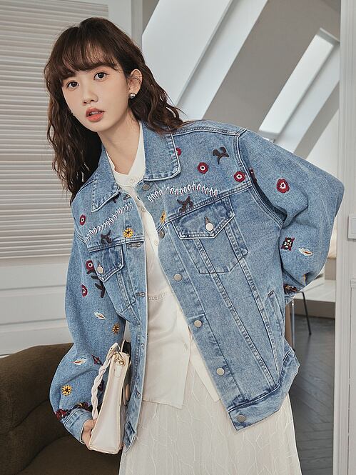 超人気 ファッション スウィート 個性派 デニムジャケットins-6543