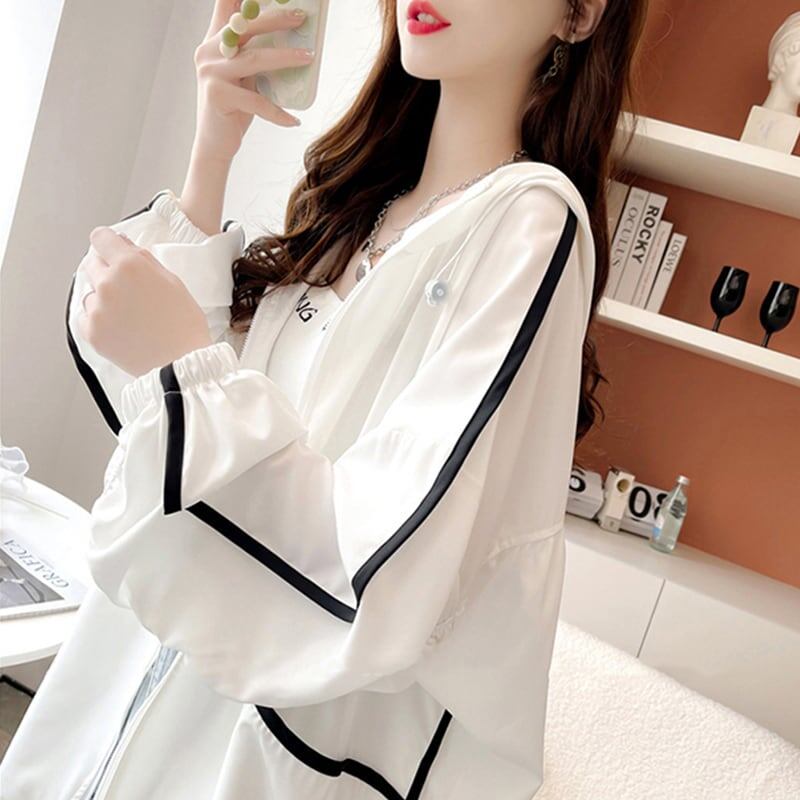 好感度満載 日焼け対策 ゆったり感アップ ジャケット ブルゾンins-3086