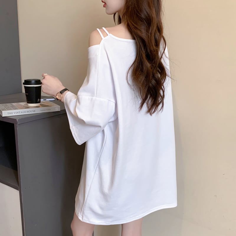 美人度アップ キュート カジュアル 全3色 半袖Tシャツ カットソー ins-8613