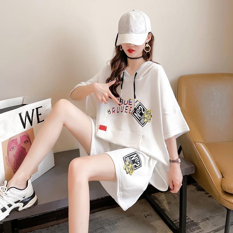 【半額!期間限定!!】ファッション 清涼感たっぷり 切り替え ブラウス+パンツ セットアップins-3144