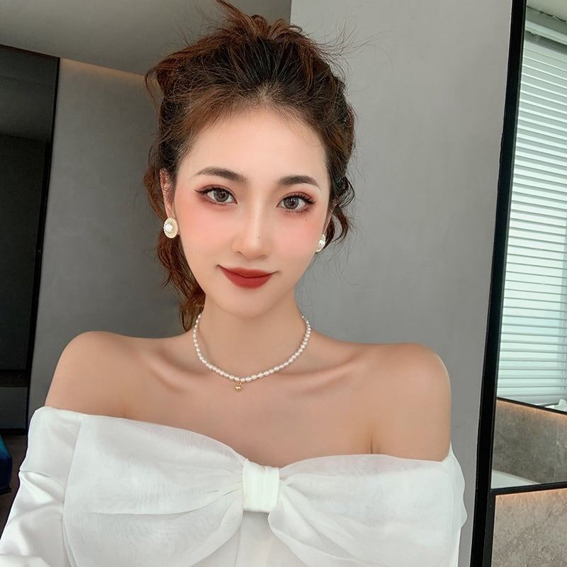 レトロ 美人度アップ ファッション ネックレス アクセサリー<ins-3283>