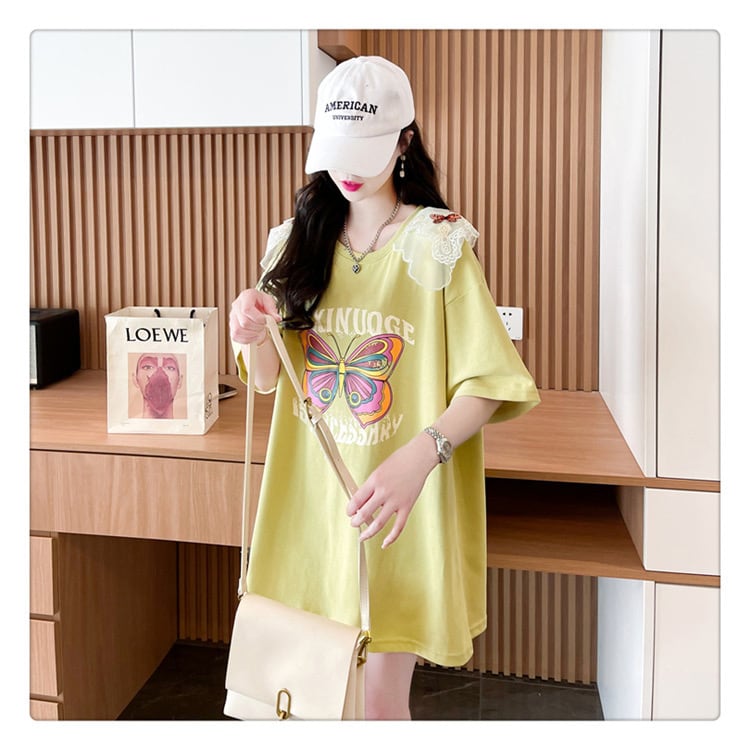話題沸騰中 ロゴ プリント ゆったり 3色半袖Tシャツins-8316