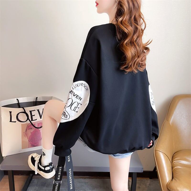 【話題沸騰中】 カラーマッチング  ジオメトリック柄  スウェットins-4892