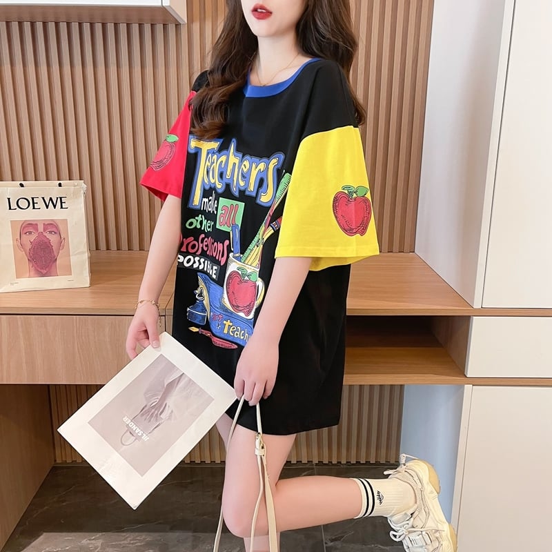 【半額!期間限定!!】カジュアル キュート ルーズ Tシャツins-6611