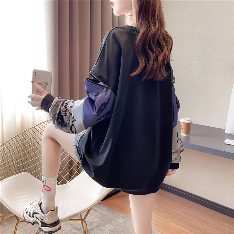 人気爆発中 個性派  切り替え ゆったりスウェット全3色ins-8082