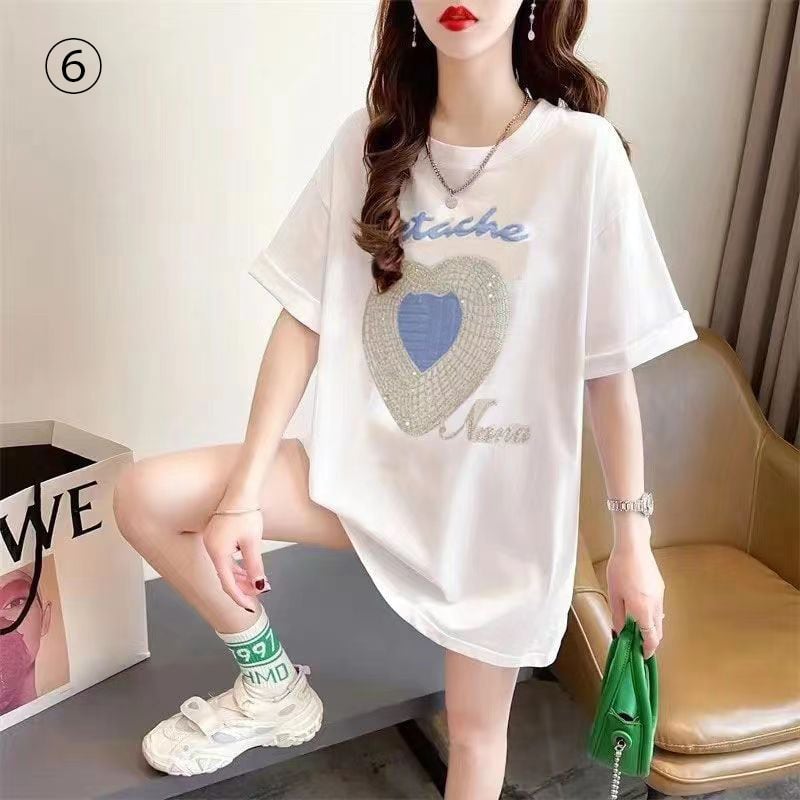 話題沸騰中 スウィート ファッション プリント 半袖Tシャツins-8517