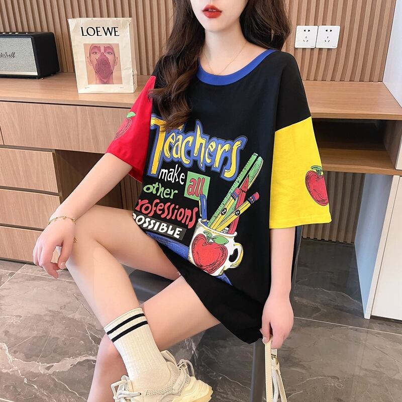 【半額!期間限定!!】カジュアル キュート ルーズ Tシャツins-6611