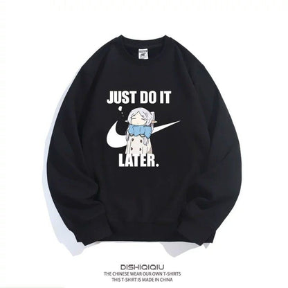 【裹起毛あり】質感のいい 葬送のフリーレン キャラクター ラウンドネックスウェット-A2005