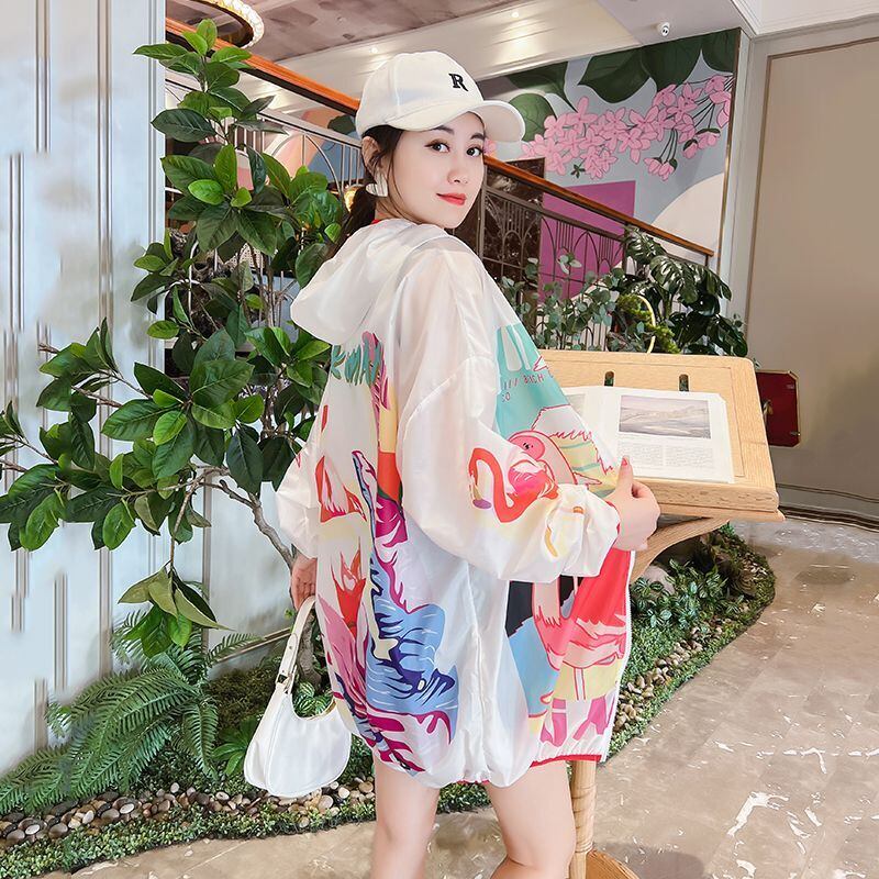 上質 カジュアル UVカット夏 長袖 薄手 日焼け止め ゆったり パーカーins-8147