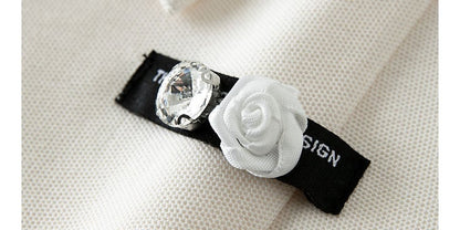 超人気 カジュアル ファッション 切り替え 半袖ワンピースins-8446