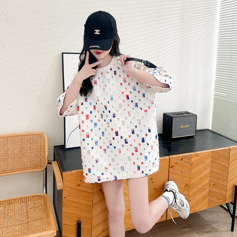 着回し力抜群 個性派 カジュアル  ゆったりトップス 半袖Tシャツ 全2色ins-8263