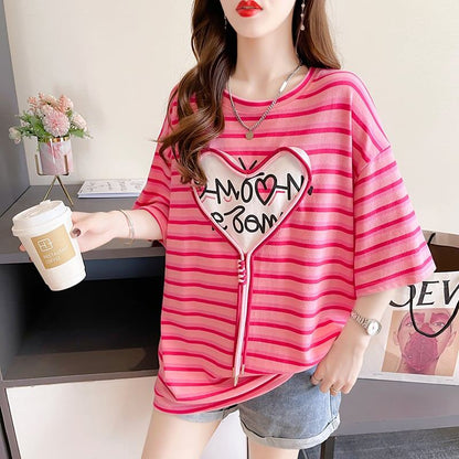 スタイリッシュ 今季大好評 ボーダー柄 Tシャツ カットソーins-3254