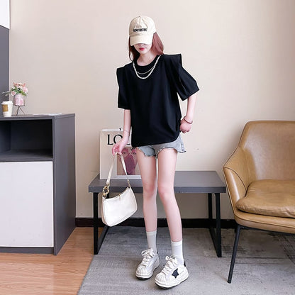 売り切れ必至 個性派 簡潔 ファッション  全3色 半袖Tシャツins-8514