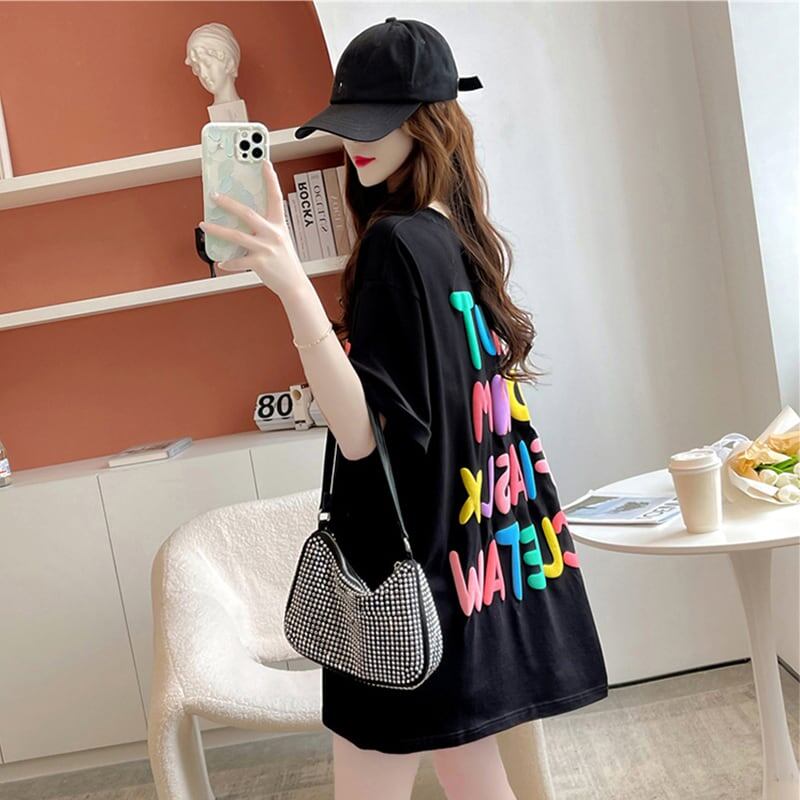 オシャレ度満点 一目惚れ アルファベット Tシャツ カットソーins-3071