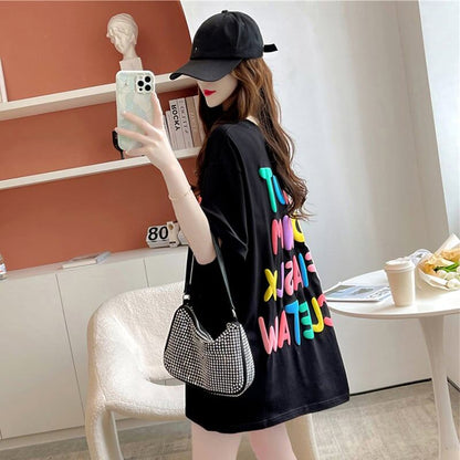 オシャレ度満点 一目惚れ アルファベット Tシャツ カットソーins-3071