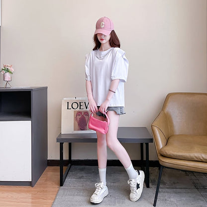 売り切れ必至 個性派 簡潔 ファッション  全3色 半袖Tシャツins-8514
