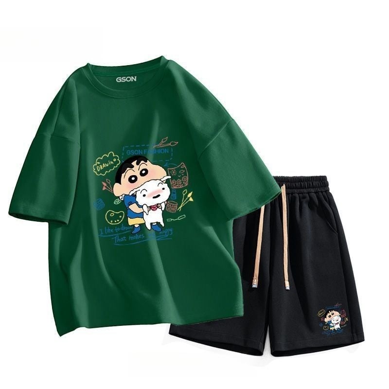早い者勝ち 超人気  ファッション男女兼用 半袖Ｔシャツⅹパンツセット全6色ins-6594