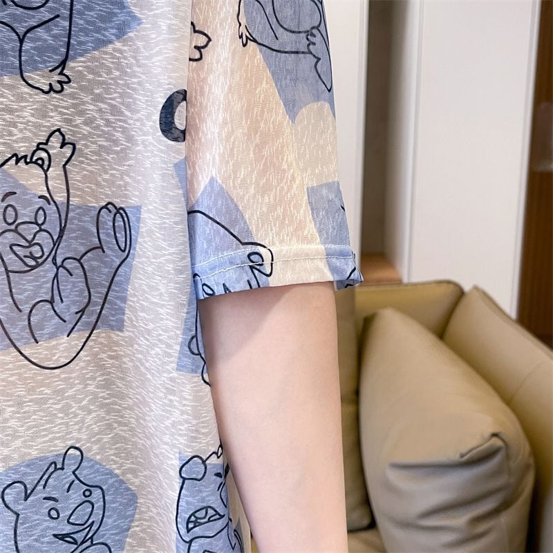 【半額！期間限定！！】絶対流行 カジュアル キュート プリント  日焼け止め 半袖Tシャツins-8576