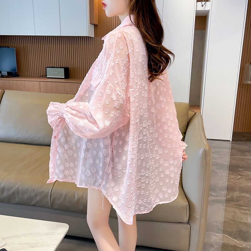 定番シンプル UV対策合わせやすい カジュアル ゆったりシャツ 全3色ins-8370