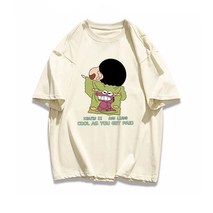 売り切れ必至 大人可愛い カジュアル プリント 全6色Ｔシャツins-6682