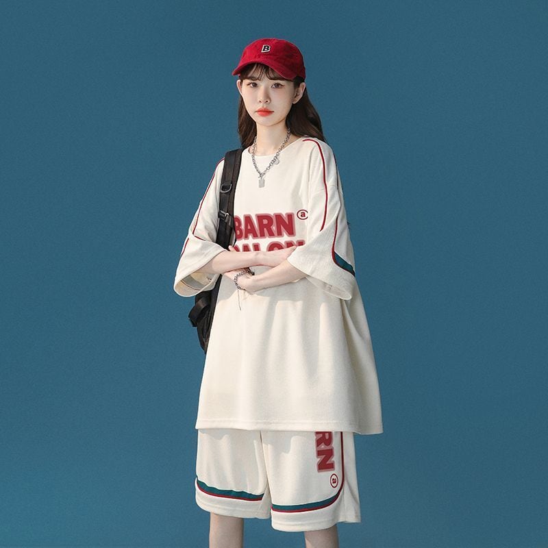 大好評 カジュアル ファッション ルーズ半袖Ｔシャツⅹパンツセットins-6539