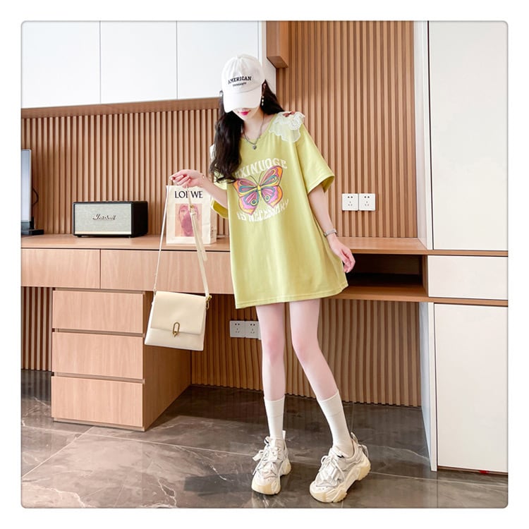 話題沸騰中 ロゴ プリント  ゆったり 3色半袖Tシャツins-8316