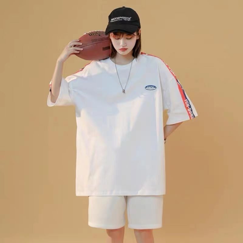 今季マストバイ カジュアル  ルーズ  半袖Ｔシャツⅹパンツセット全2色ins-8197
