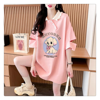 大人可愛い 特別デザイン スウィート プリント 全3色 半袖Tシャツins-8511