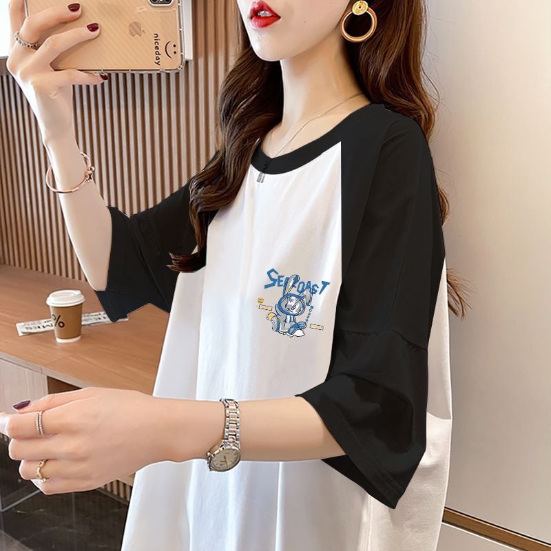 定番シンプル 4色選択可 プリント  Tシャツ カットソーins-8274