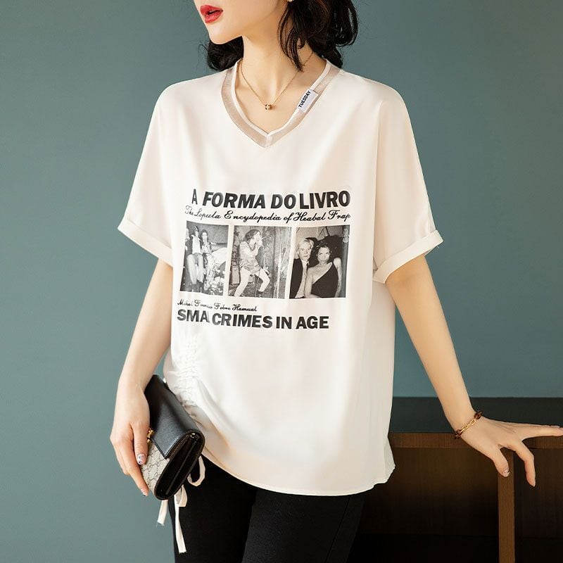 話題沸騰中 着回し力抜群 ファッション プリント 2色選択 半袖Tシャツins-8621