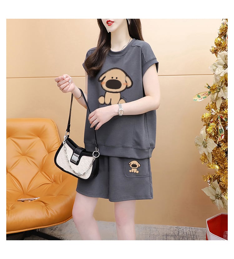 売り切れ必至 カジュアル キュート 半袖Ｔシャツⅹパンツセット全3色 ins-8266