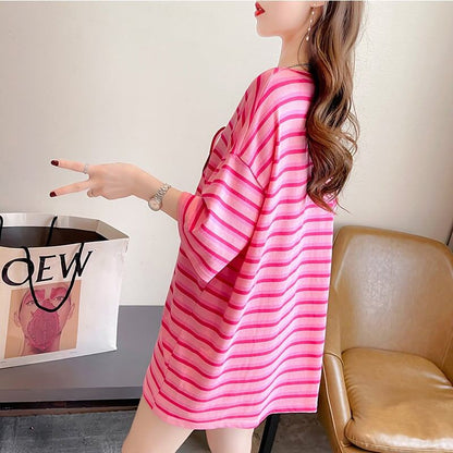 スタイリッシュ 今季大好評 ボーダー柄 Tシャツ カットソーins-3254