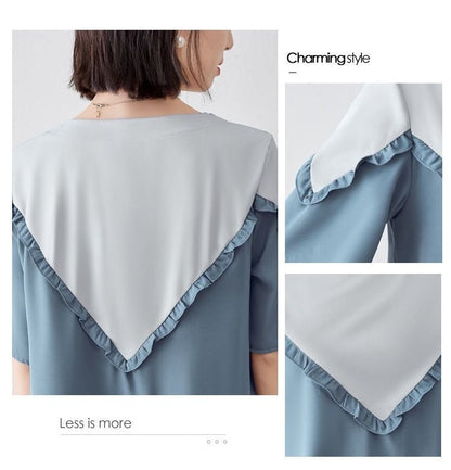 【半額！期間限定！！】 定番シンプル ファッション 上質 シフォン 半袖ins-6595