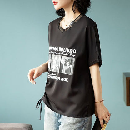 話題沸騰中 着回し力抜群 ファッション プリント 2色選択 半袖Tシャツins-8621