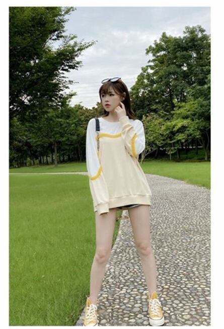 好感度UP カジュアル シンプル スウェットins-8098