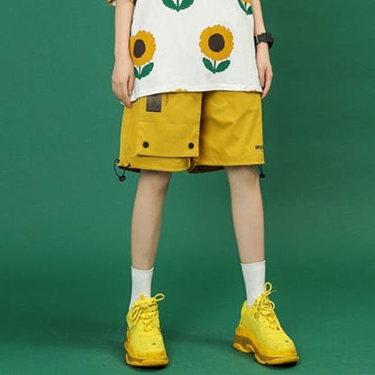 新商品 簡潔 カジュアル 花柄 半袖Ｔシャツⅹパンツセットins-8071