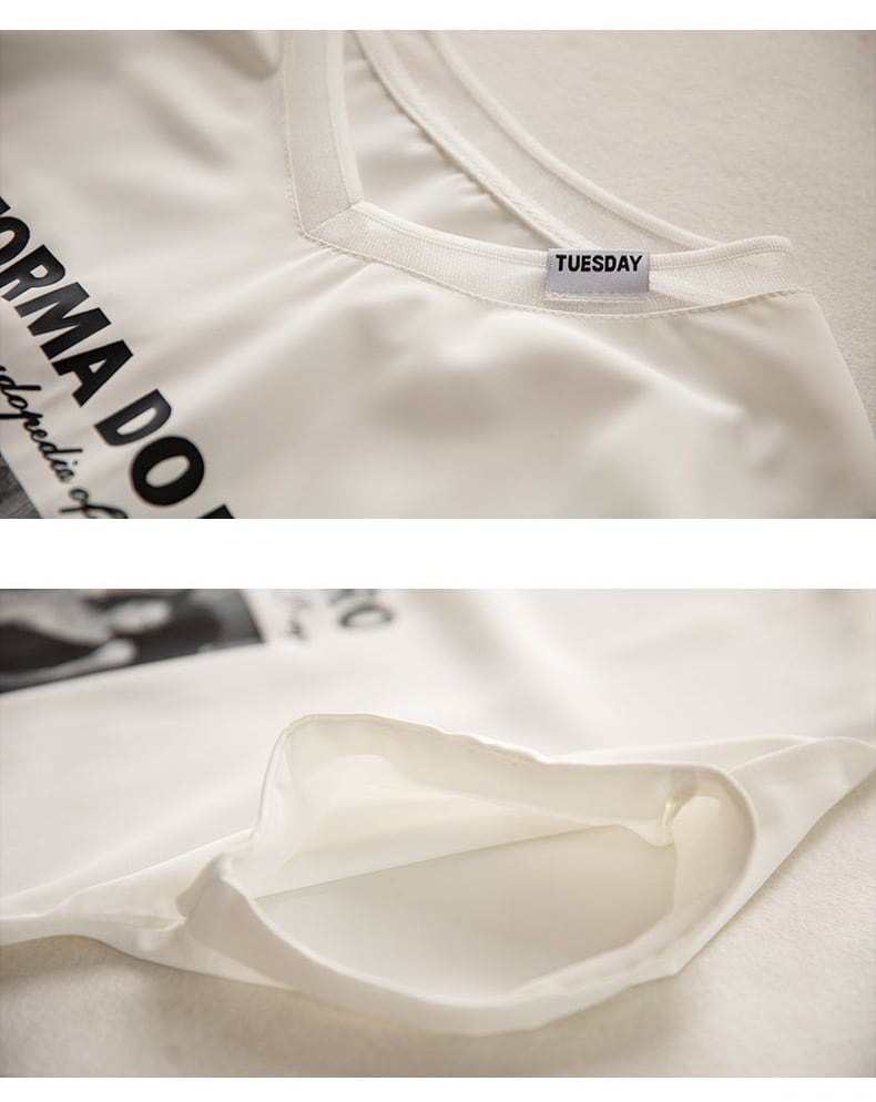 話題沸騰中 着回し力抜群 ファッション プリント 2色選択 半袖Tシャツins-8621