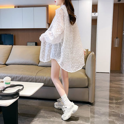 定番シンプル UV対策合わせやすい カジュアル ゆったりシャツ 全3色ins-8370
